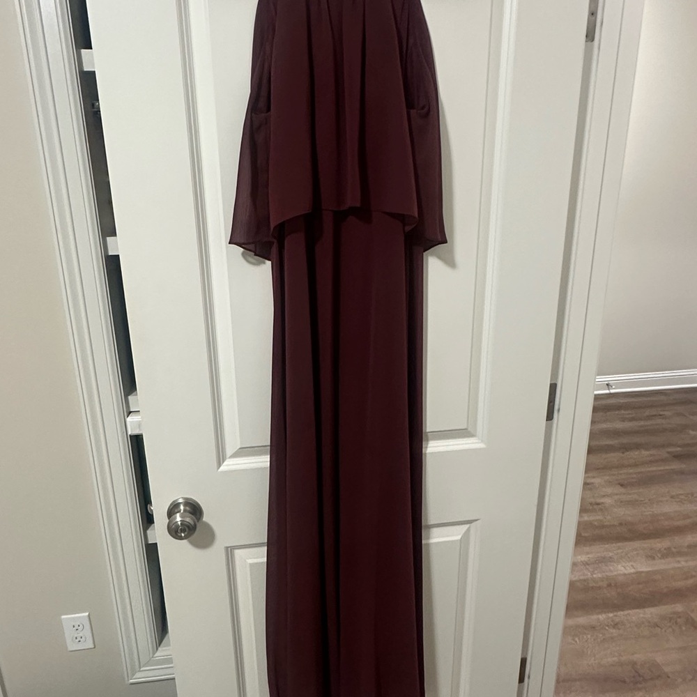 David's Bridal Rich Burgundy/Maroon Bridesmaids Dress